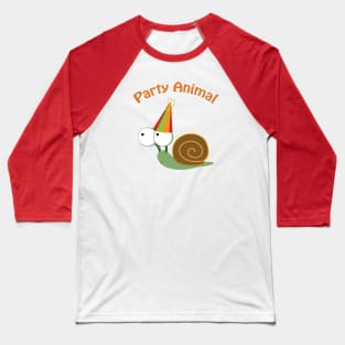 Party Animal Snail Baseball T-Shirt